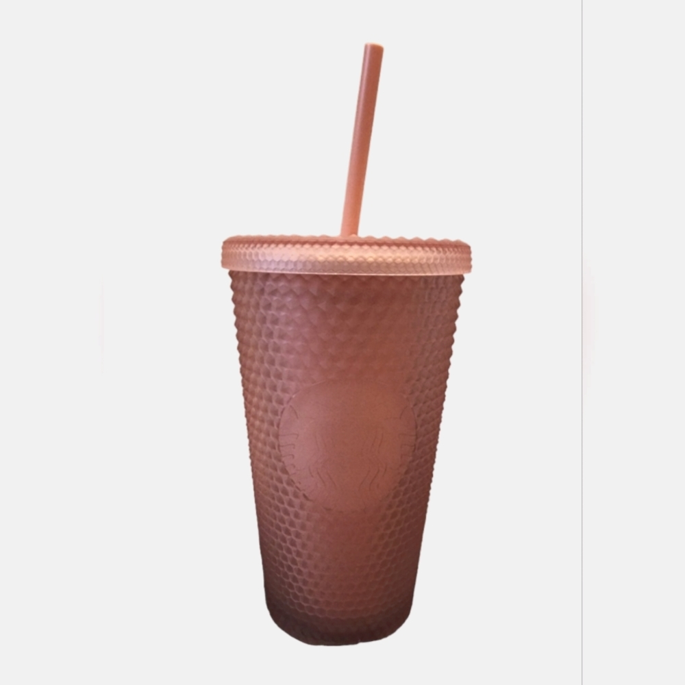 NWT Starbucks Soft Touch Pink Lemonade Studded Grande Tumbler Cold Cup